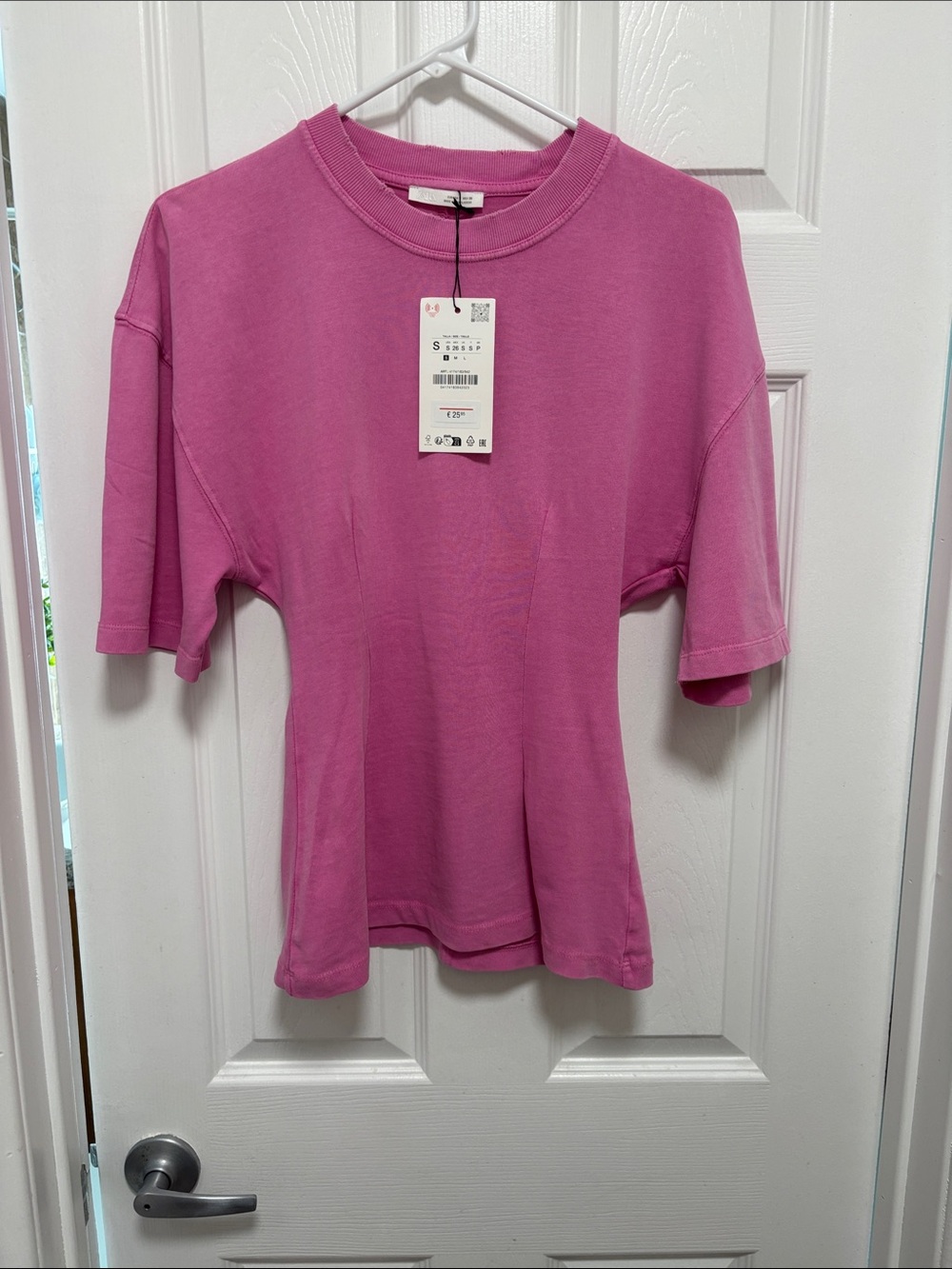 Zara Bright Pink Short Sleeve Tee for women